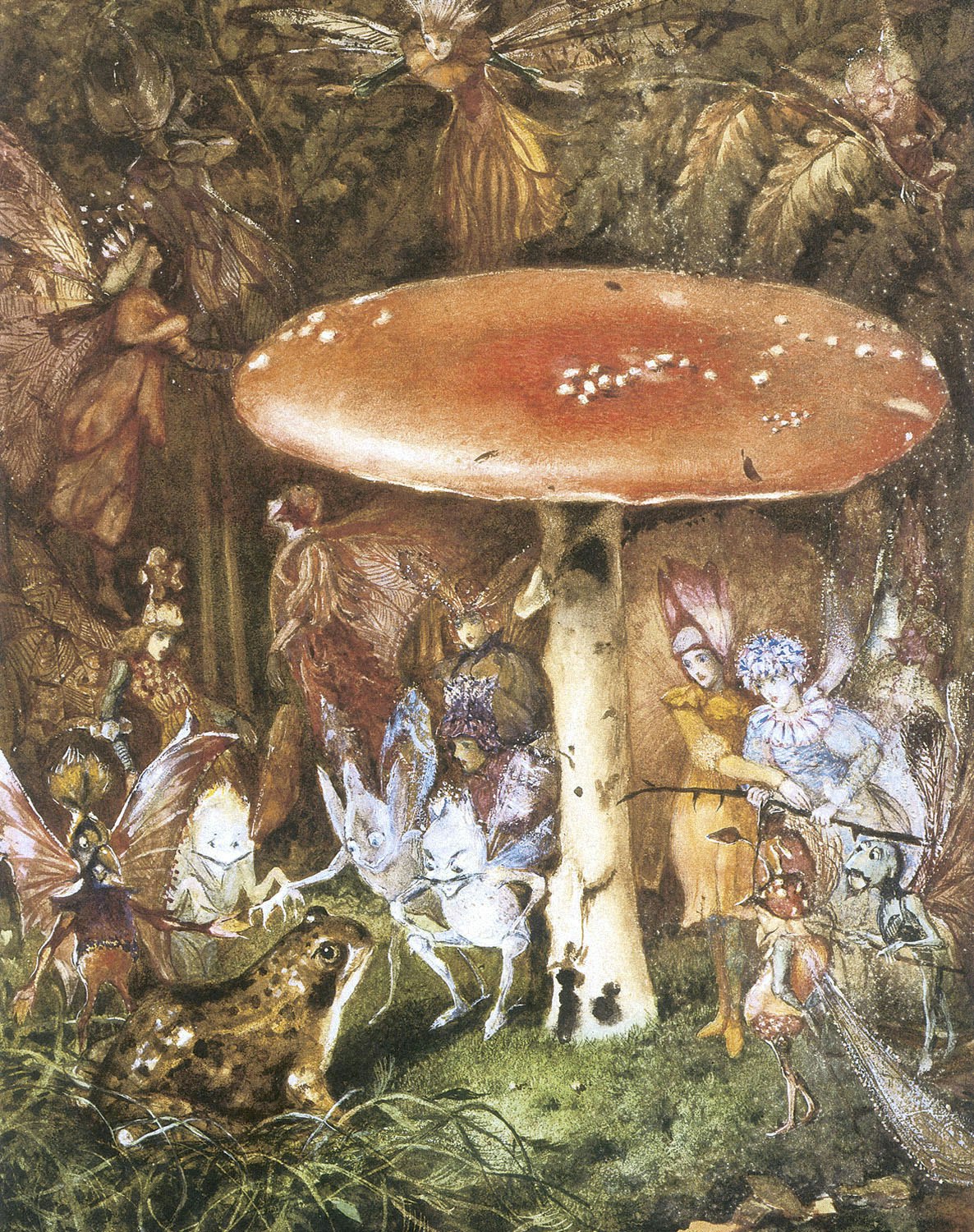 Alice in Wonderland Pin Mushroom Pin Toadstool Pin Witch Pin Fantasy Pin